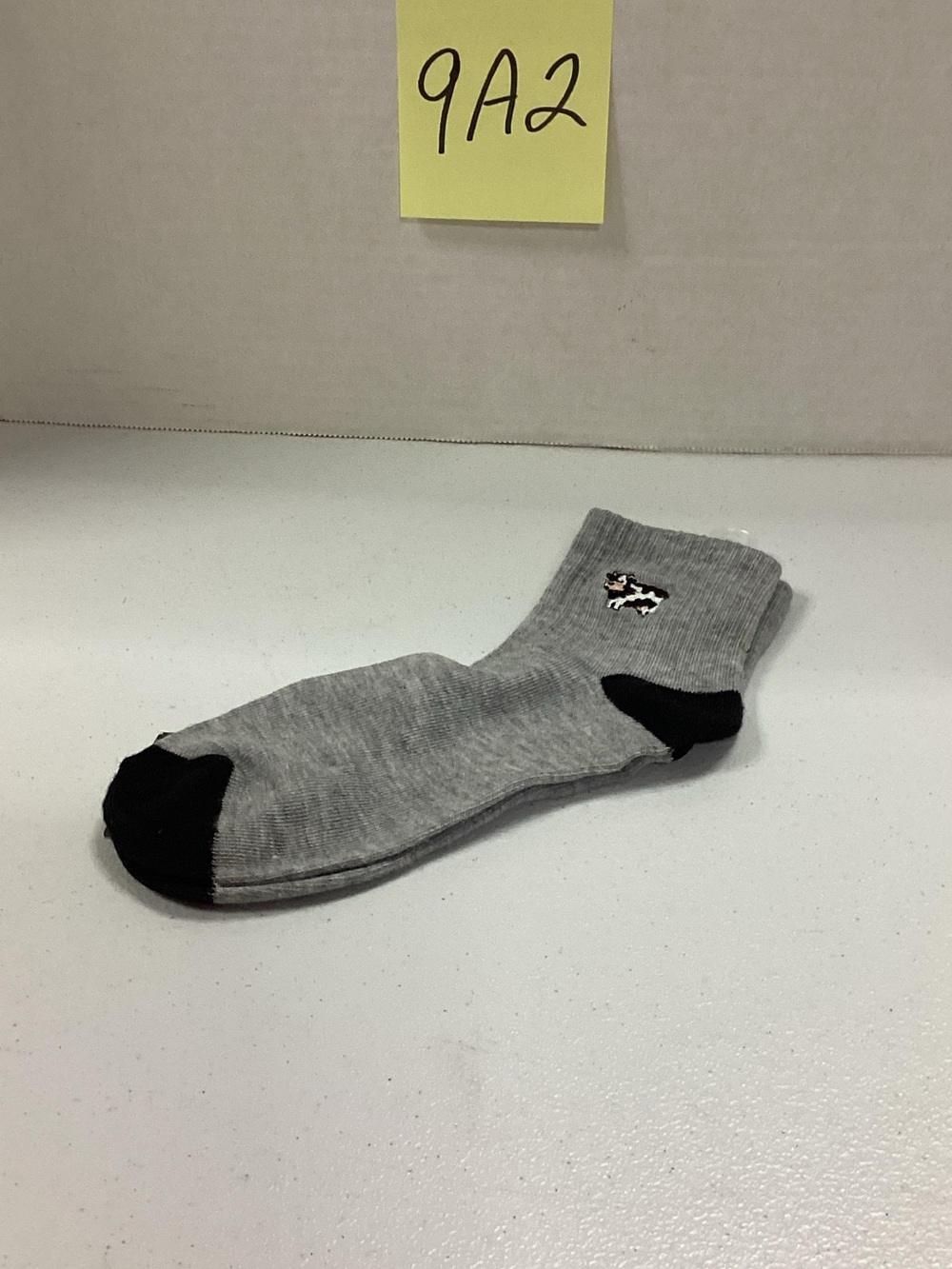 Gray Ankle Socks with Black Accents